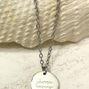 Silver Plated Choose Happy Necklace