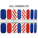  Patriotic Nail Wraps  |  4th of July Non-Toxic Nail Polish Stickers, Decals, and Strips for DIY Manicures