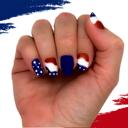 Americana Patriotic Nail Wraps  |  4th of July Non-Toxic Nail Polish Stickers, Decals, and Strips for DIY Manicures