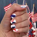 Be Free Patriotic Nail Wraps  |  4th of July Non-Toxic Nail Polish Stickers, Decals, and Strips for DIY Manicures