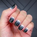 Black Ombré Glitter Nail Wraps