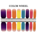  Color Wheel Nail Wraps | Non-Toxic Nail Polish Stickers, Decals, and Strips for DIY Manicures