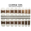  Copper Tips Nail Wraps | Non-Toxic Nail Polish Stickers, Decals, and Strips for DIY Manicures