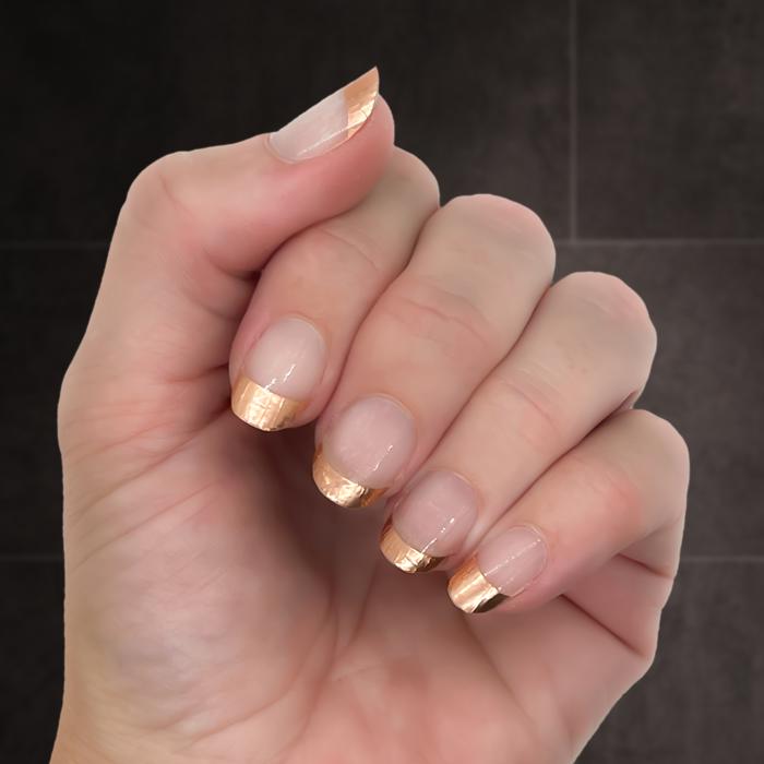 Copper Tips Nail Wraps | Non-Toxic Nail Polish Stickers, Decals, and Strips for DIY Manicures