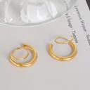 Gold Hoop Double Twist Earrings