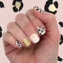 Gold Safari Glitter Nail Wraps