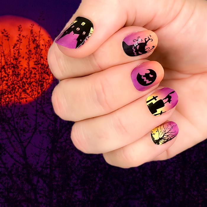 Spooky Halloween Nail Wraps  |  Non-Toxic Nail Polish Stickers, Decals, and Strips for DIY Manicures