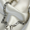 Silver Heart Clasp Necklace