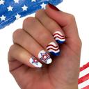 Home Of The Brave Patriotic Nail Wraps  |  4th of July Non-Toxic Nail Polish Stickers, Decals, and Strips for DIY Manicures