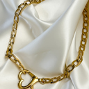 Gold Heart Clasp Necklace