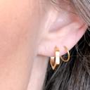 Gold Hexagon Double Twist Earrings