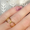 6 Gold Open Link Circle Ring