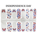  Patriotic Nail Wraps  |  4th of July Non-Toxic Nail Polish Stickers, Decals, and Strips for DIY Manicures