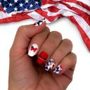 Land Of The Free Patriotic Nail Wraps  |  4th of July Non-Toxic Nail Polish Stickers, Decals, and Strips for DIY Manicures