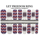  Patriotic Nail Wraps  |  4th of July Non-Toxic Nail Polish Stickers, Decals, and Strips for DIY Manicures