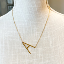 Gold A Large Initial Letter Necklace