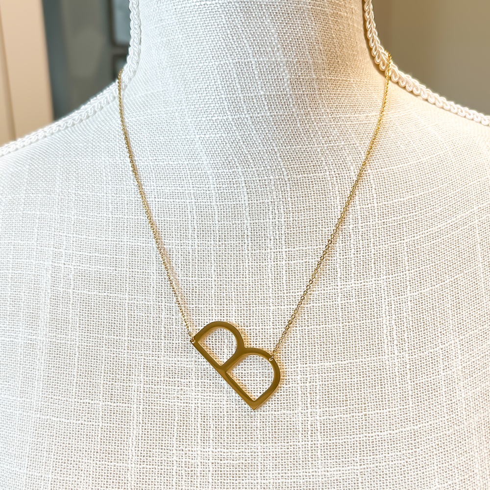 Large Initial Letter Necklace