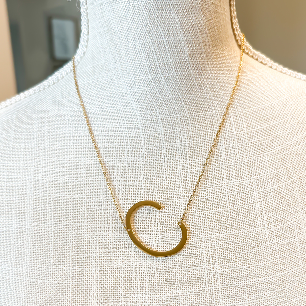 Large Initial Letter Necklace