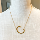 Gold C Large Initial Letter Necklace