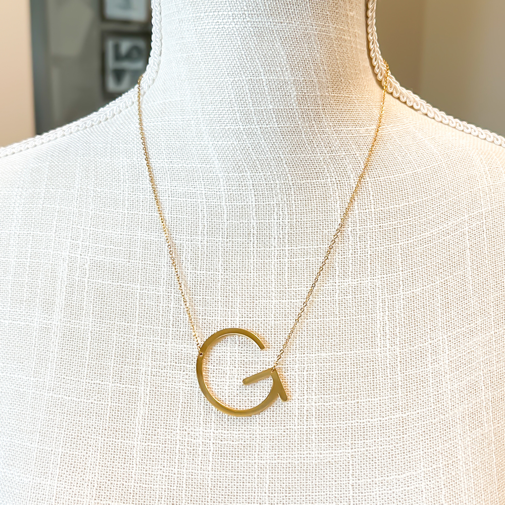 Large Initial Letter Necklace