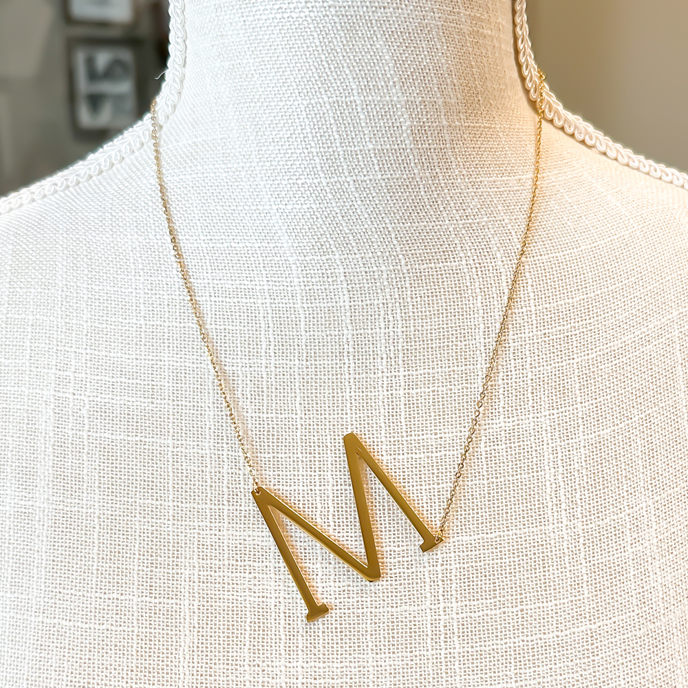 Large Initial Letter Necklace