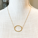 Gold O Large Initial Letter Necklace