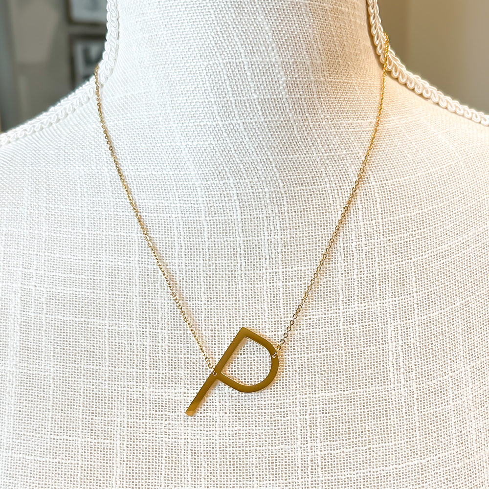 Large Initial Letter Necklace