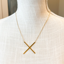 Gold X Large Initial Letter Necklace