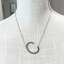 Silver C Large Initial Letter Necklace