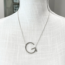 Silver G Large Initial Letter Necklace