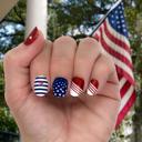Liberty Patriotic Nail Wraps  |  4th of July Non-Toxic Nail Polish Stickers, Decals, and Strips for DIY Manicures