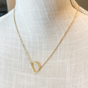 Gold D Mini Initial Letter Necklace