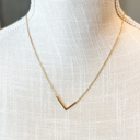 Gold L Mini Initial Letter Necklace