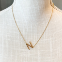 Gold N Mini Initial Letter Necklace