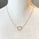 Gold O Mini Initial Letter Necklace