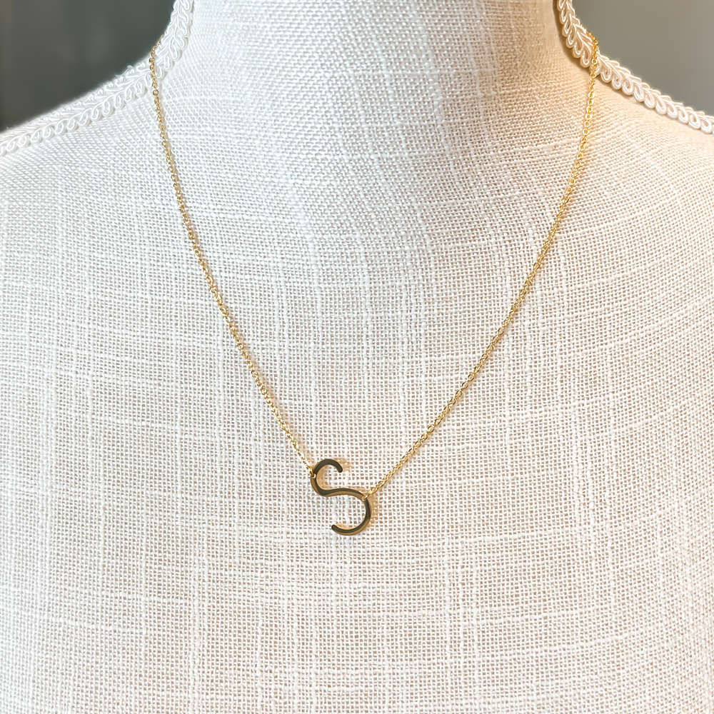 Mini Initial Letter Necklace