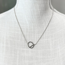 Silver Q Mini Initial Letter Necklace