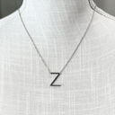 Silver Z Mini Initial Letter Necklace