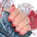 Ruby Red Glitter Nail Wraps