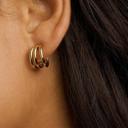 Gold Triple Hoop Earrings