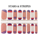  Patriotic Nail Wraps  |  4th of July Non-Toxic Nail Polish Stickers, Decals, and Strips for DIY Manicures