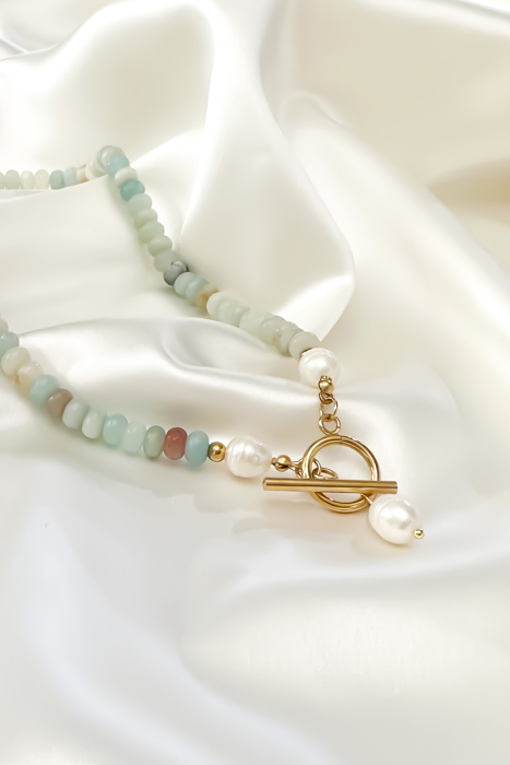 Stone & Pearl Necklace