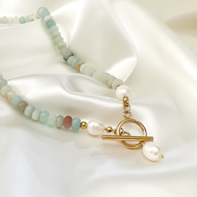 Stone & Pearl Necklace