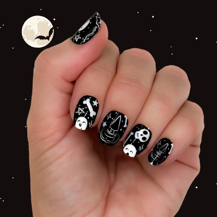 Not-So-Scary Halloween Nail Wraps  |  Non-Toxic Nail Polish Stickers, Decals, and Strips for DIY Manicures