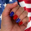 United We Stand Patriotic Nail Wraps  |  4th of July Non-Toxic Nail Polish Stickers, Decals, and Strips for DIY Manicures