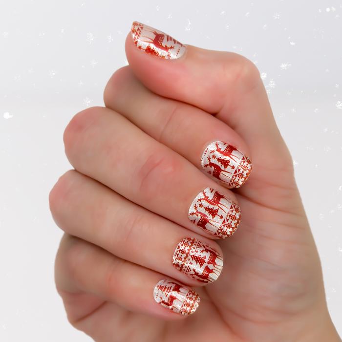Christmas Nail Wraps  |  Non-Toxic Nail Polish Stickers, Decals, and Strips for DIY Manicures