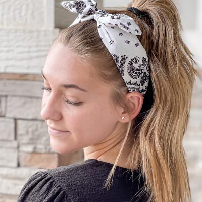 Bandana Headband with Knotted Bow - 4 Colors