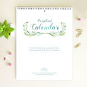  Large Floral Watercolor Birthday Calendar | 8.5"x11" | Perpetual Calendar | Free Shipping