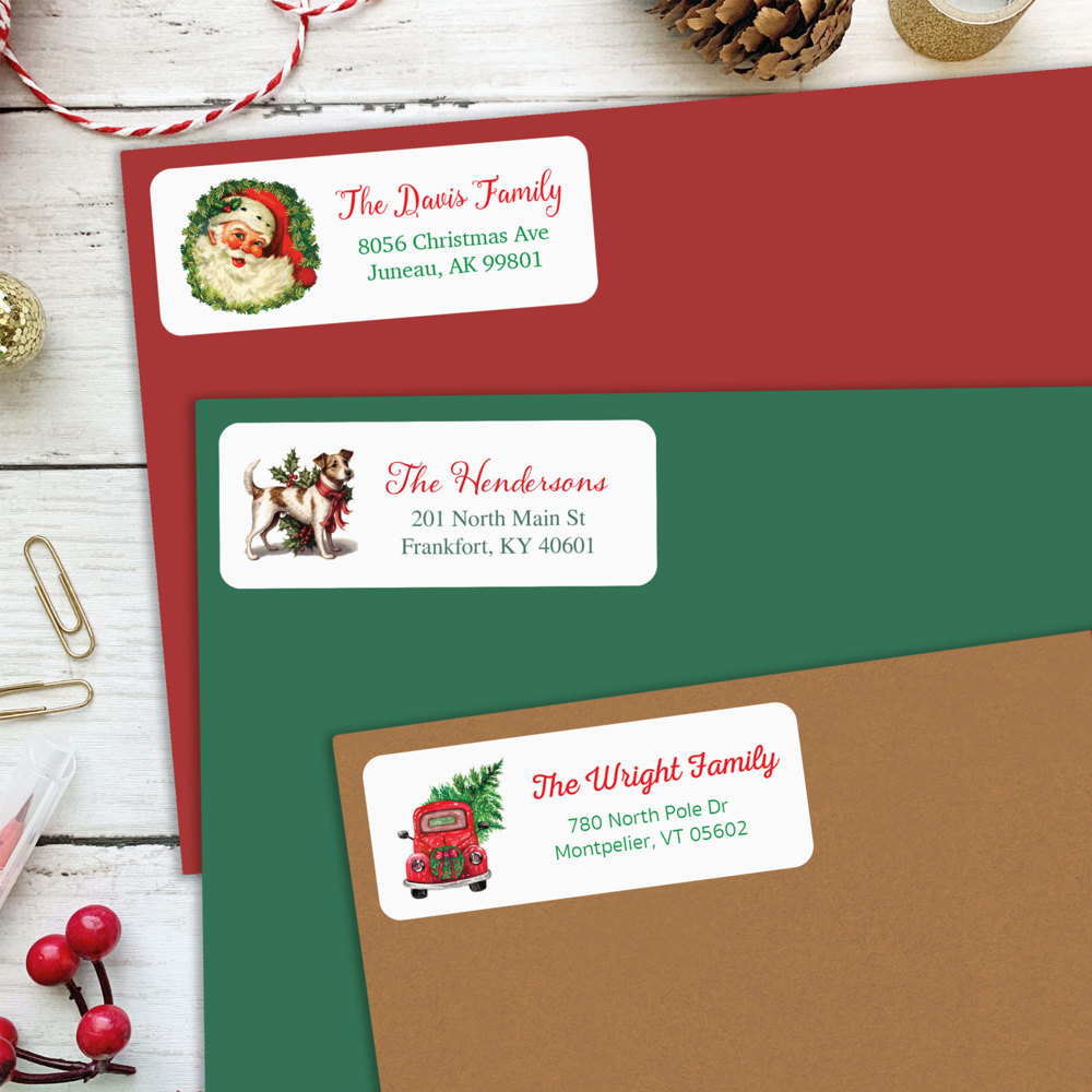 Personalized Christmas Address Labels | Set of 60