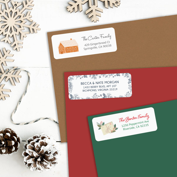 Personalized Christmas Address Labels | Set of 60